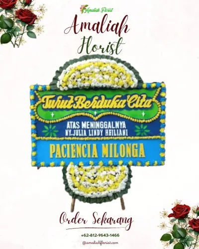 Papan Bunga Duka kebun bunga
