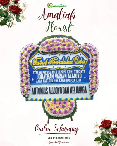 Papan Bunga Duka kebun bunga