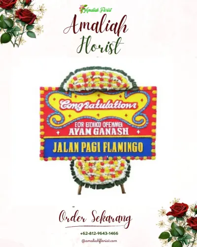 Bunga Papan Congratulation kebun bunga